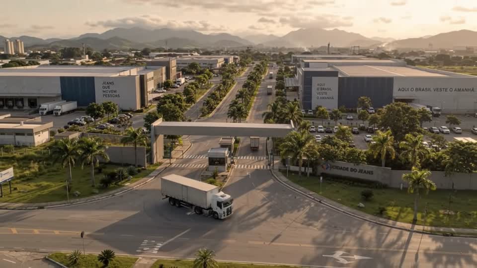 Vista da Cidade do Jeans, no filme Fashion das Gerais